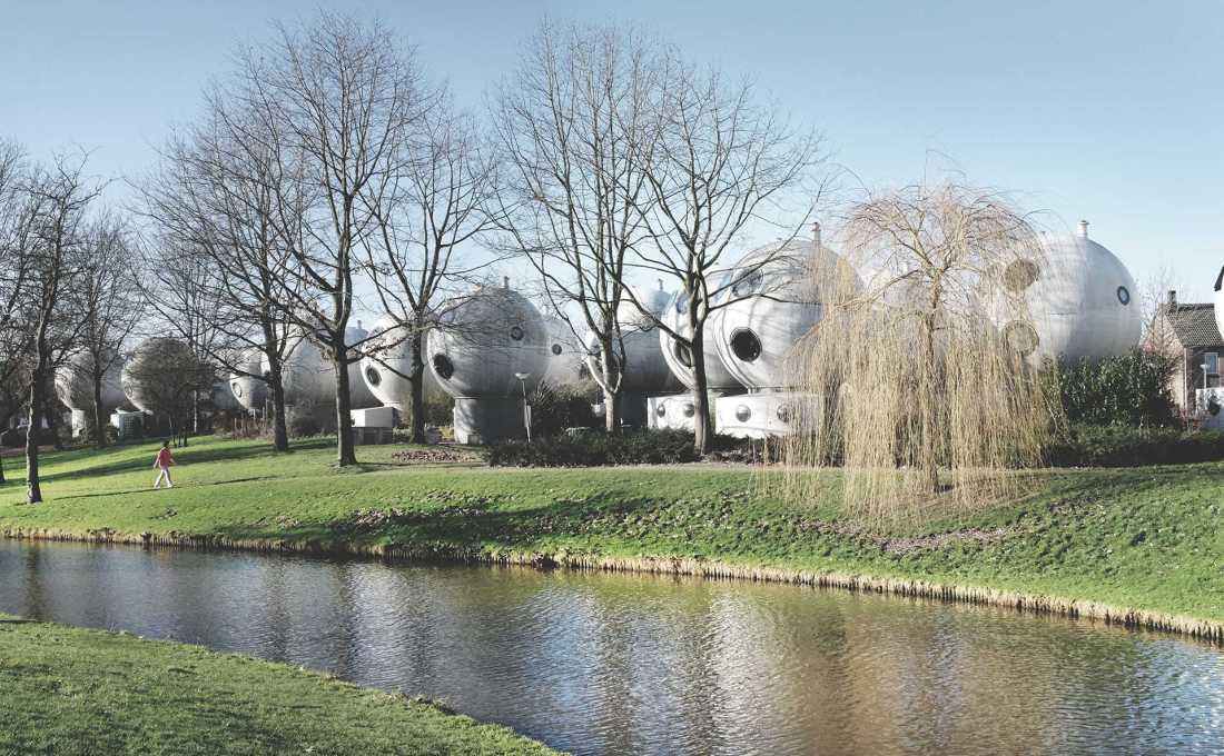 The &ldquo;ball houses&rdquo; in Den Bosch were designed by Dutch artist Dries Kreijkamp. (Photo: Gili Merin, 2015)