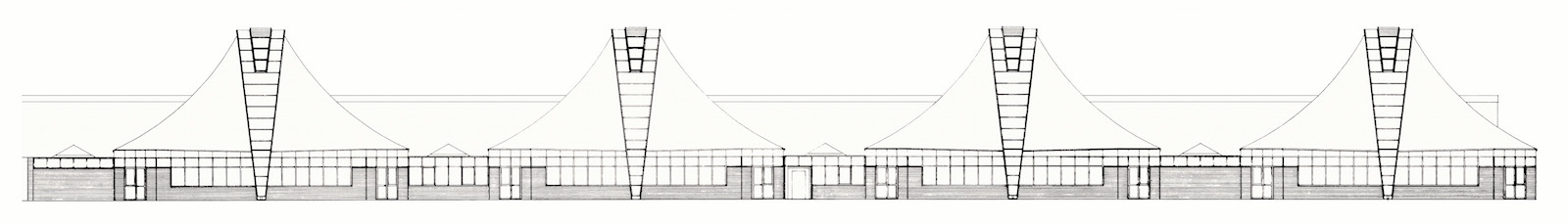 A 1987 elevation drawing from the construction phase. (Image courtesy Wilkhahn)