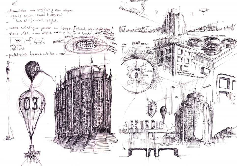 Rozema's sketches play with the speculative possibilities of architecture.
