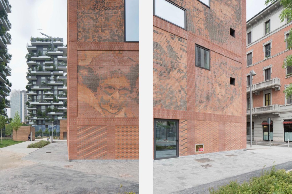 ...each picked out in six colours of brick &ndash; with every brick acting like a single pixel. (Photo: Stefano Graziani)