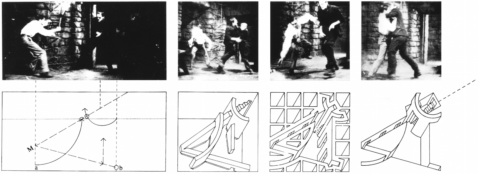 Drawing from Bernard Tschumi&rsquo;s &ldquo;Screenplay no. 2&rdquo;. (Photo &copy; BTA, 1978)