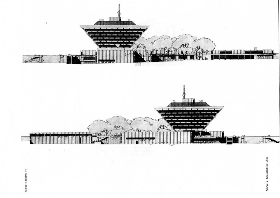 Elevations by architects &Scaron;tefan Svetko, &Scaron;tefan ?urkovi? and Barnab&aacute;&scaron; Kissling.
