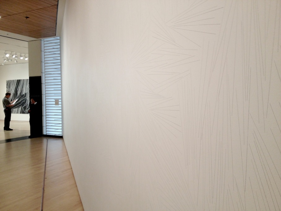 Sol LeWitt, "Wall Drawing #45," (installation view), graphite, 1970. (Photo: Elizabeth Feder)