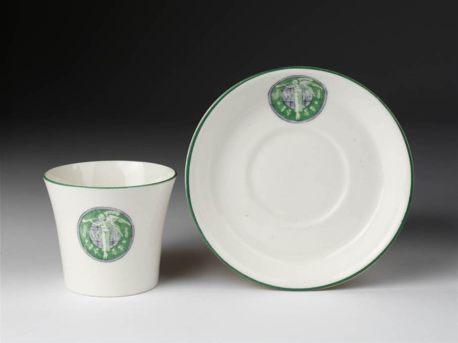 The Suffragette teacup by Sylvia Pankhurst, a leading member of the British Votes for Women movement, is the oldest object on display and bears the emblem of the Women&rsquo;s Social and Political Union. (Photo &copy; Victoria and Albert Museum)
