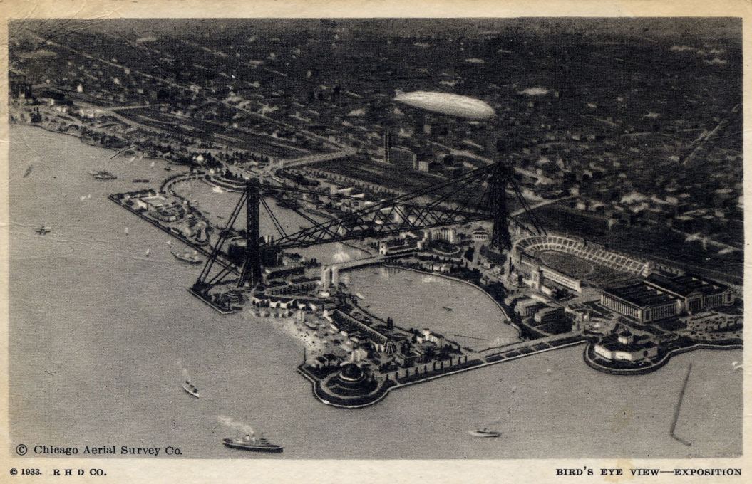 Bird&rsquo;s Eye View of the Exposition, Chicago Aerial Survey Co., 1933. (Image courtesy Douglas Harper)