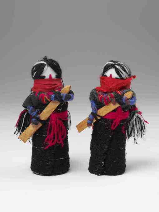 Dolls of the Zapatista revolution represent the masked indigenous rebel leaders in the Chiapas region of Mexico. (Photo &copy; Victoria and Albert Museum)
