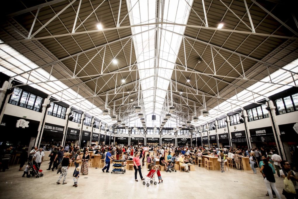 ...the light-filled western hall is gradually filling up as a place of cafes and wine bars, and communal eating. (Photo courtesy Time Out Group)