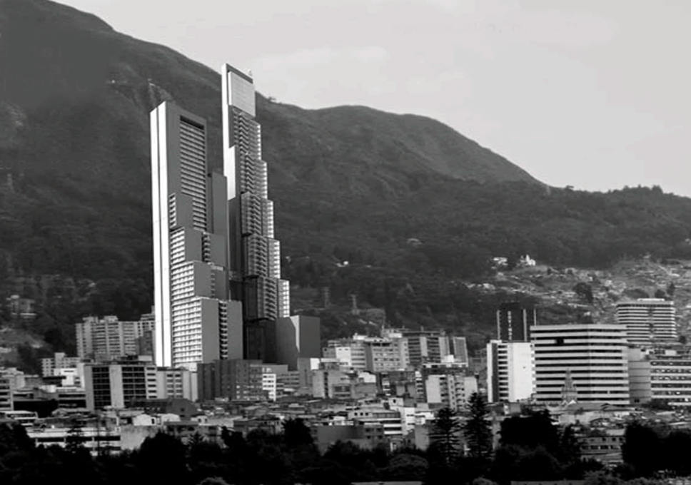A tale of two towers: a visualisation of BD Bacat&aacute; in Bogot&aacute;, the first crowd-funded skyscraper (Image: Prodigy Network)