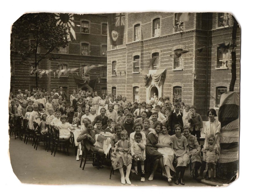 A street party at the Herbrand Estate in Bloomsbury, 1924. The estate was built in 1885. (Photo: &copy; Peabody)