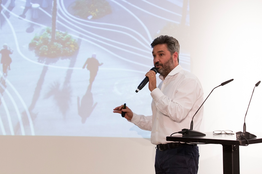 During a discussion on &ldquo;Smart Parks&rdquo;, Topotek 1&rsquo;s Martin Rein-Cano talked through the Superkilen project in Copenhagen. (Photo:&nbsp;&copy; Berlin Camera)