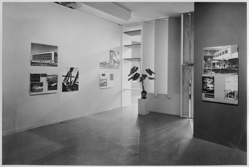 &ldquo;Brazil Builds&rdquo;: two &ldquo;Brise-soleil on display&rdquo;, MoMA, New York, 1943.