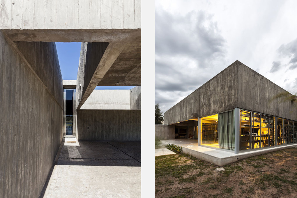 The house has a basic framework of exposed concrete cubes. (Photo: Walter Salcedo,&nbsp;Courtesy Estudio Aire)