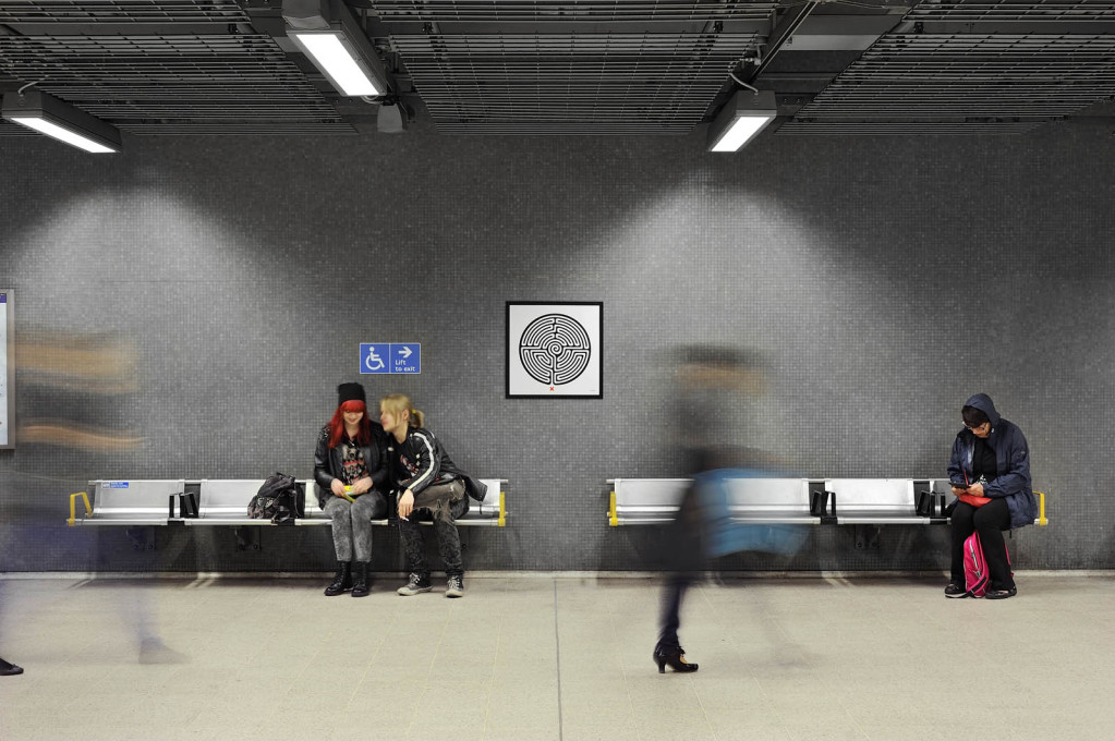 &ldquo;Labyrinth&rdquo;, Mark Wallinger, Network wide London Underground, Commissioned by Art on the Underground, 2013. (Photo: Thierry Bal)