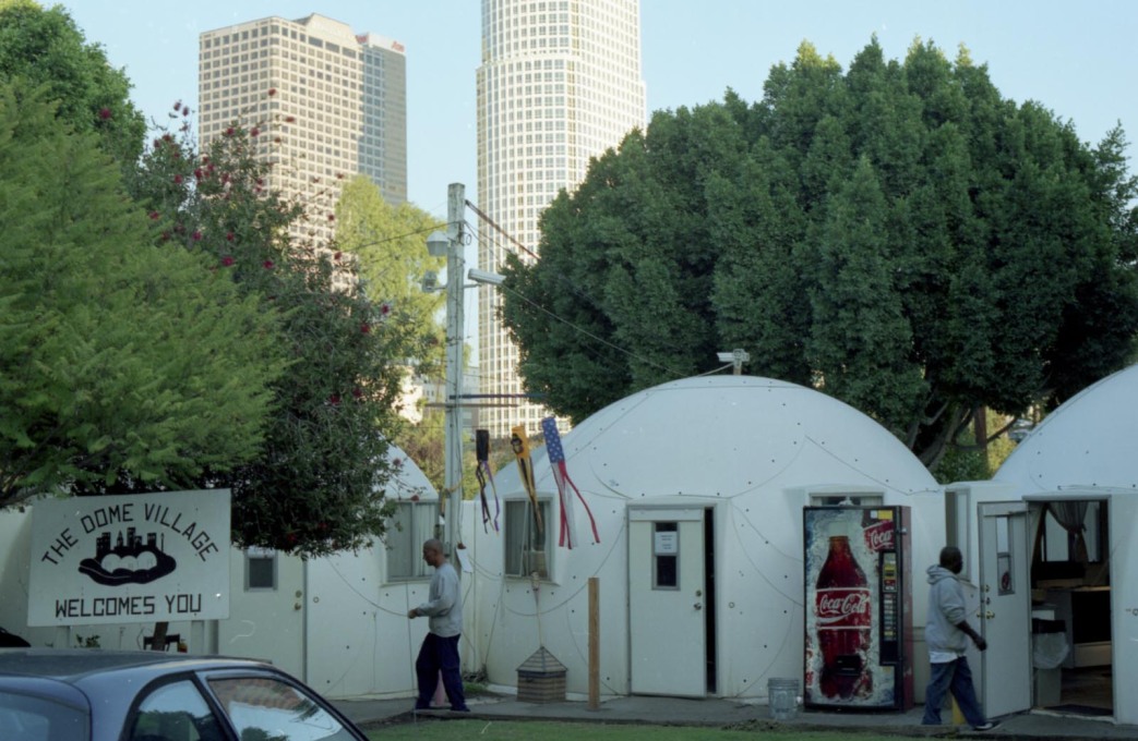 Dome Village: a self-organised homeless settlement in the middle of LA. (Photo: Oliver Croy)
