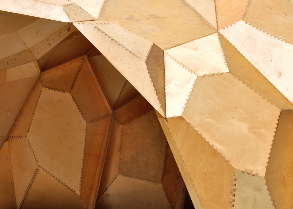 Close-up of the ICD/ITKE Research Pavilion&rsquo;s skin, 2011.