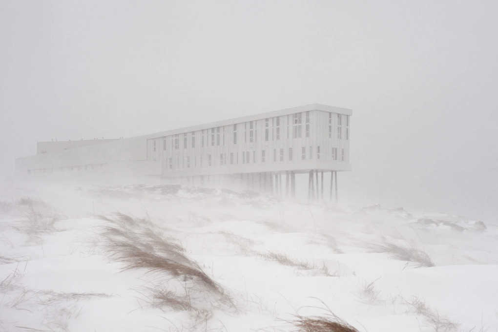 Winter can come: Snow storm on Fogo island. (Photo: Bent Ren&eacute; Synnev&aring;g)