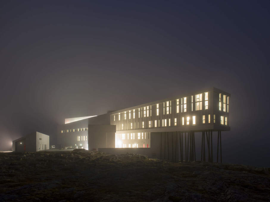 On a cold, damp night, the Inn is a welcoming beacon in the unforgiving Newfoundland landscape. (Photo: Alex Fradkin)