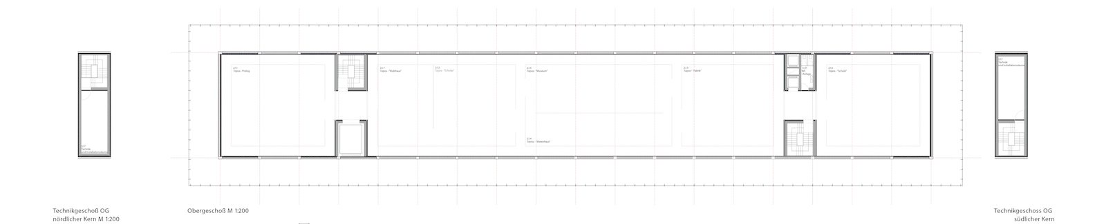 A study in contrasts 1: the first floor gallery plan of the Gonzalez Hinz Zabala design.