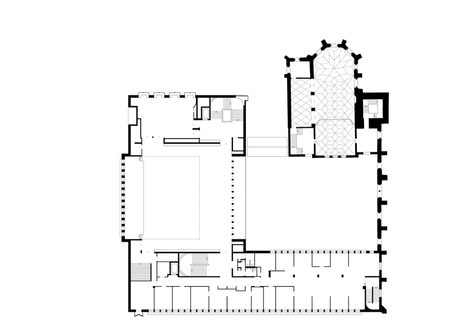 First floor plan. (Drawing: Lederer Ragnarsd&oacute;ttir Oei Architects)