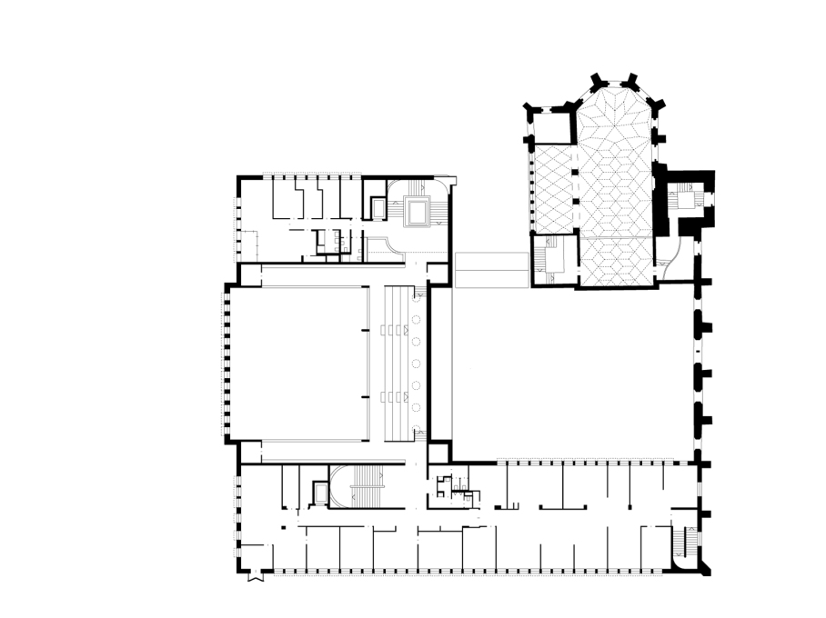 Second floor plan. (Drawing: Lederer Ragnarsd&oacute;ttir Oei Architects)
