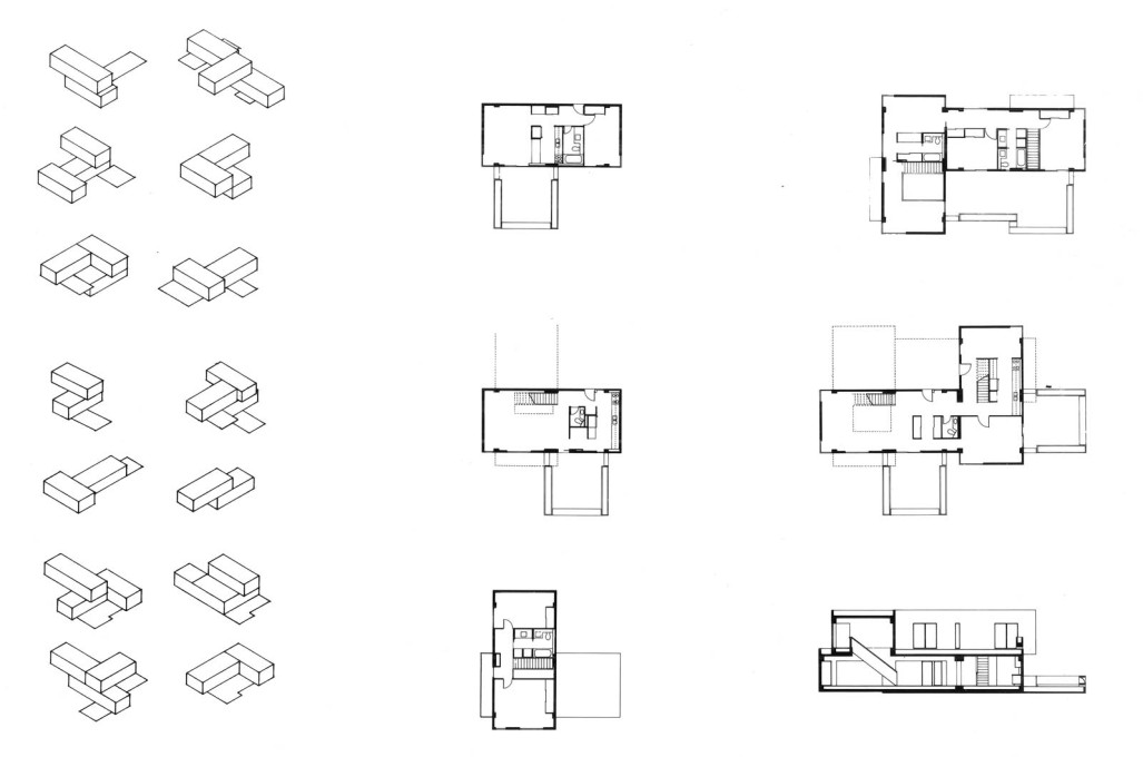 Alternative possible configurations for the housing units.