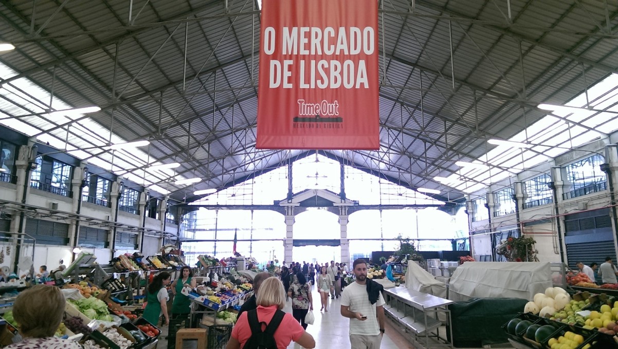 The Mercado da Ribeira in Lisbon, Portugal was renovated by Time Out and reopened in 2014. While the eastern hall is still used for the sale of fruits and vegetables... (Photo: Jason Hilgefort)