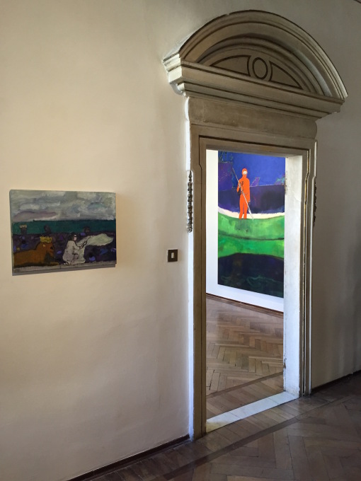 Peter Doig&rsquo;s vivid series of paintings, some vaguely Goya-esque, other&rsquo;s lion and sea-fused paintings, chimed perfectly with the canalside architectural setting of the Palazzetto Tito.