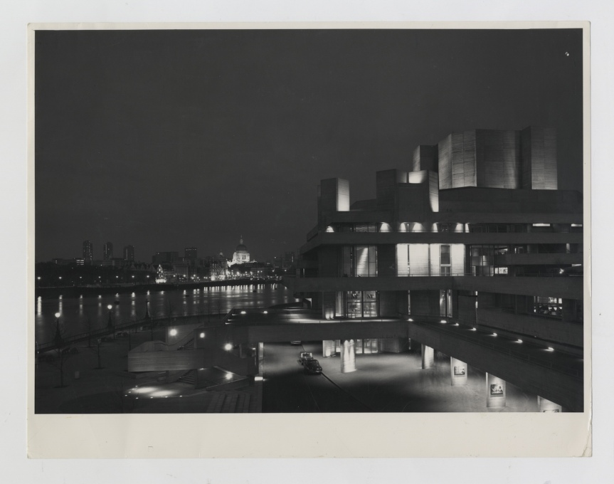 Upon its completion, the mid-century modernism of Lasdun&rsquo;s theatre and the Barbican towers (left) stood in contrast to the classic dome of St Paul&rsquo;s Cathedral. (Photo courtesy NT Archive)&nbsp;