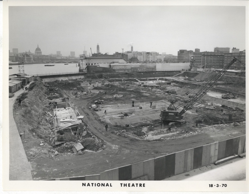The National Theatre in construction, March 1970. (Photo courtesy NT Archive)