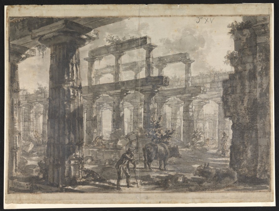 And ones delighting in layered perspectives, of columns on columns on columns: &ldquo;Paestum Italy: Interior of the Temple of Netune from the North-East.&rdquo; (Image&nbsp;&copy; Sir John Soane&prime;s Museum)