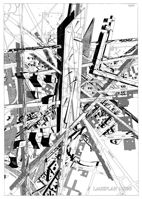 Site plan of the design for the Potsdamer Platz competition, 1992.&nbsp;(Photo &copy; Studio&nbsp;Libeskind)