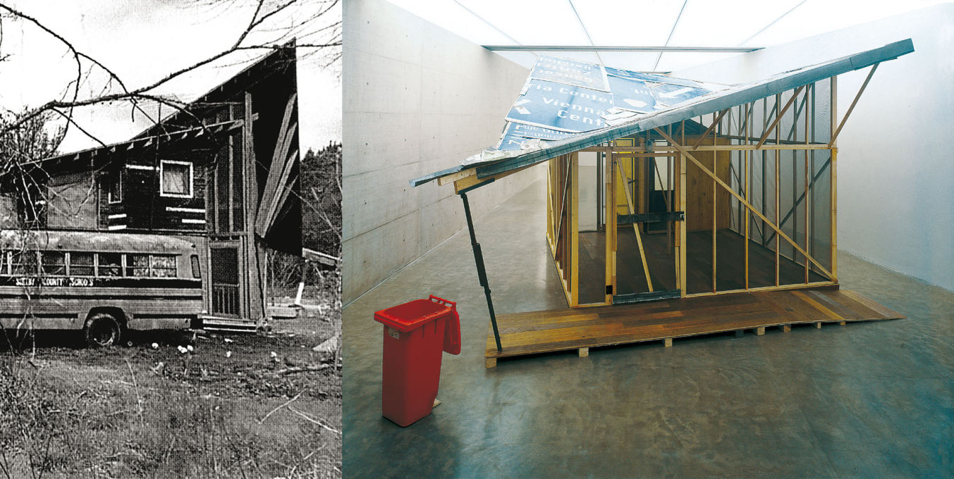 Potr?&rsquo;s&nbsp;case studies reproduce architecture in exhibition settings. The &ldquo;Butterfly House&rdquo; resulted from an Alabama outreach program called Rural Sudio. Generali Foundation, Vienna, 2002. (Images courtesy the artist)