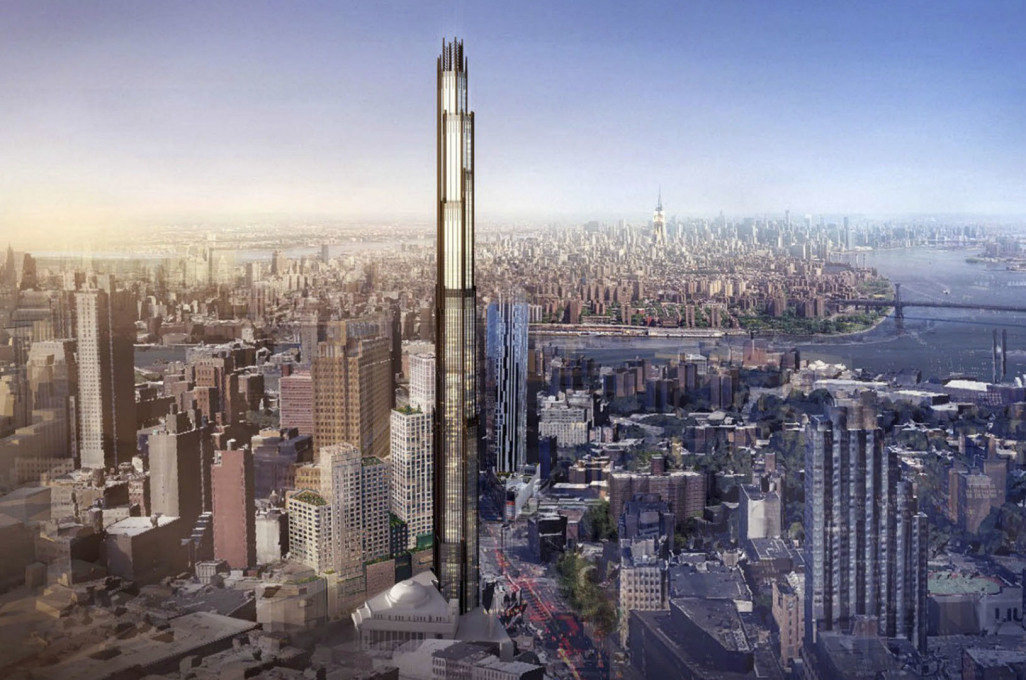 340 Flatbush Avenue, also by ShoP Architects, a soaring tower set to stand at over 300 metres (1,000 feet) that will comfortably be the tallest structure in Brooklyn... (Image courtesy Pacific Park)
