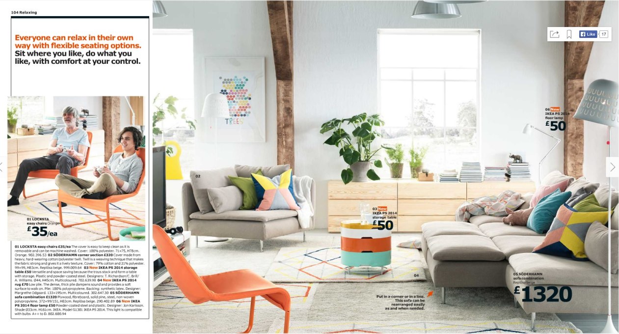 IKEA, on the other hand, has been criticised for its normative ideals. (Screenshot of IKEA 2015 online catalogue)
