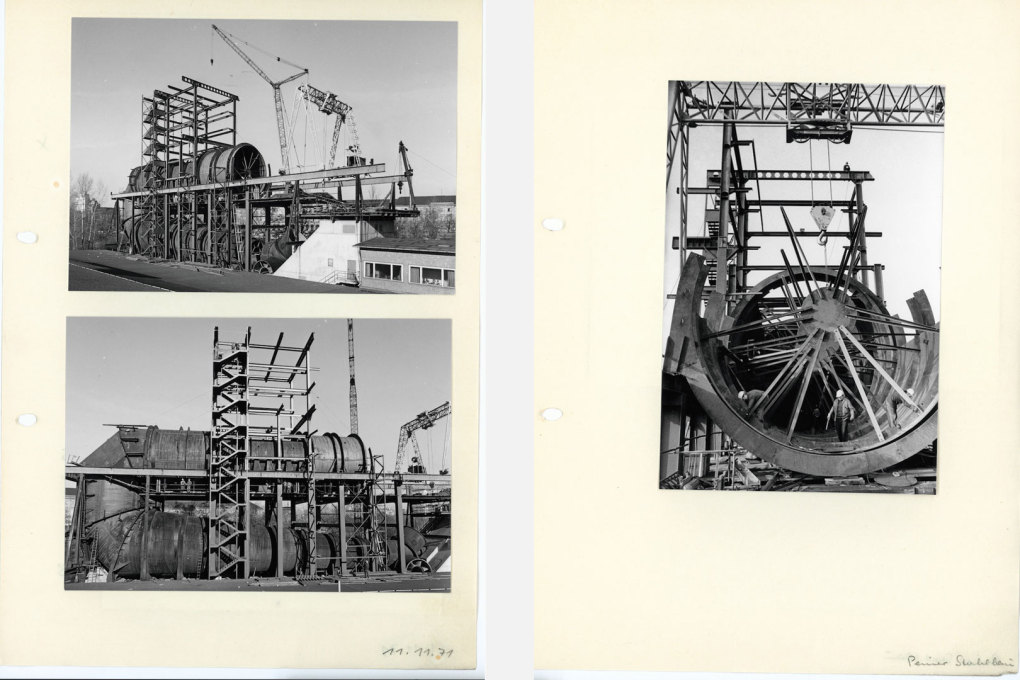 Construction shots of the Circulation Tank. (Photo &copy; former VWS Berlin Archive)