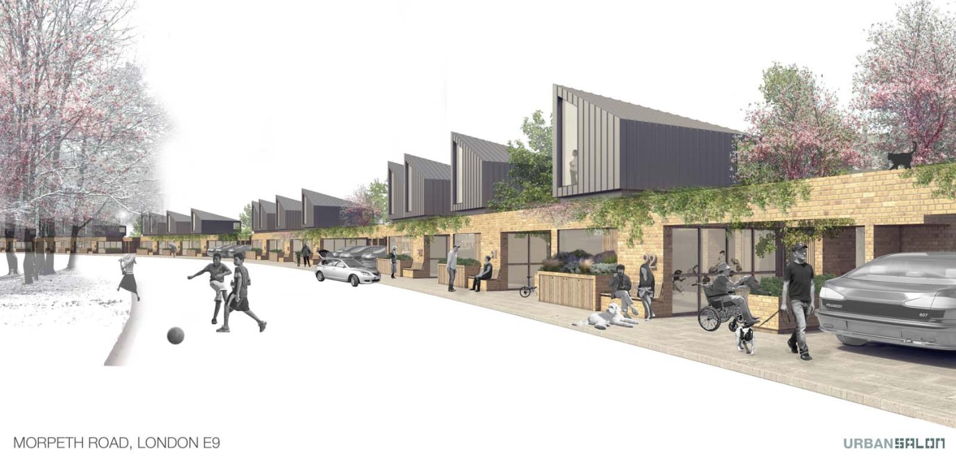 An alternative proposal for the Morpeth Road site by Urban Salon, who were also selected for the Peabody &ldquo;Small Projects Panel&rdquo;. (Photo: &copy; Peabody/ Urban Salon Ltd)
