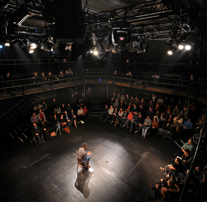 With an octagonal seating layout, the intimate theatre space can hold up to 250 people.&nbsp;(Photo &copy;&nbsp;Philip Vile)