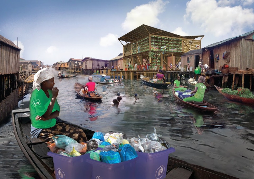 The Waste Incubator: Makoko! by Fabulous Urban transforms the area&rsquo;s massive waste problem by converting organic waste into biogas and manure, collecting plastic for recycling or reselling back to industry. (Photo: Fabulous Urban)