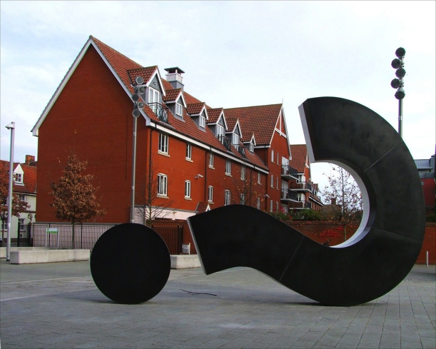 Back to the drawing board. "Question" sculpture by Langlands &amp; Bell in Ipswich.&nbsp;(Photo: Flickr &copy; Simon_K)&nbsp;