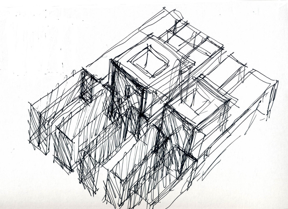 Sketch of the &ldquo;window to the sky&rdquo; concept.