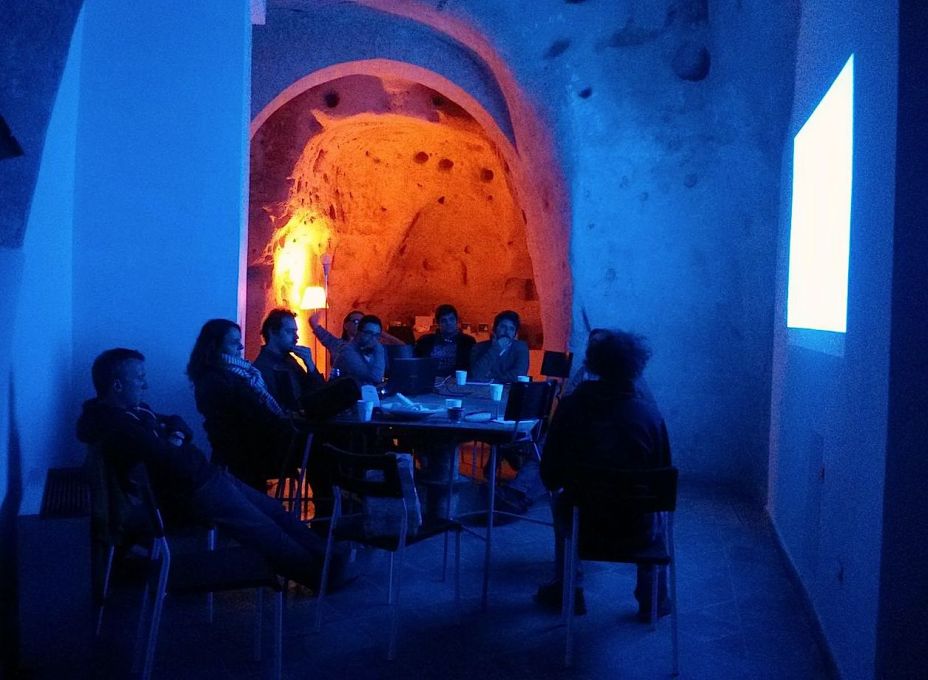 An on-site meeting between unMonastery participants and a local association in February 2014.&nbsp;(Photo: Ben Vickers)