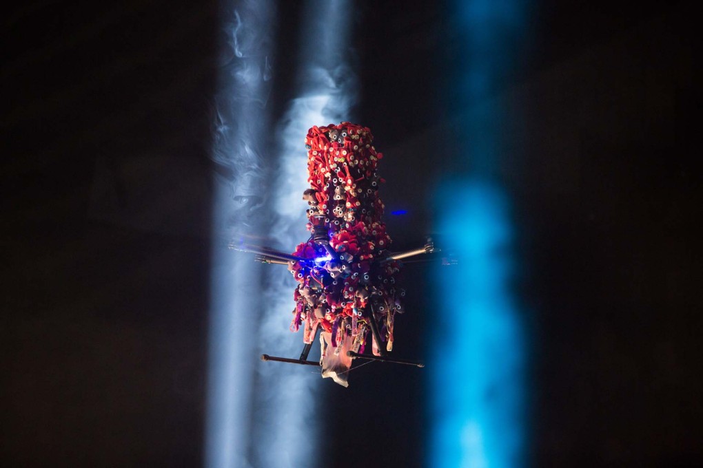 ...of costumed drones for the Barbican Theatre in London. (Photo: Sidd Khajuria)