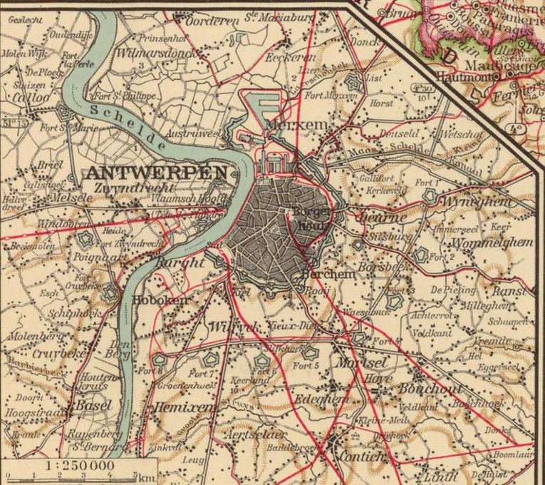 Map of Antwerp from 1929. Wilmarsdonk is in the top left corner. (Photo: Port of Antwerp)