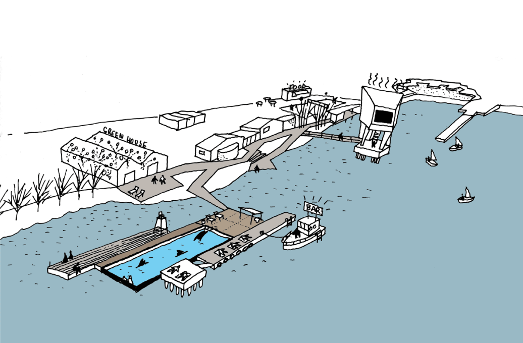 The next realised structure of &nbsp;&ldquo;Jubilee Park&rdquo; was the floating pool.
