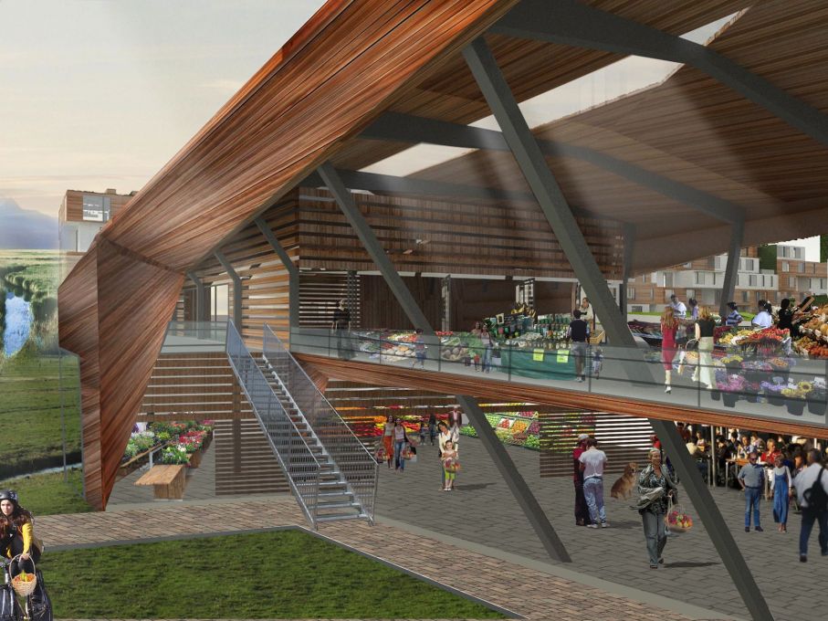 Middle-class dreams? Proposed farmer's market in Bogot&aacute;. (Image: Archi-Tectonics)
