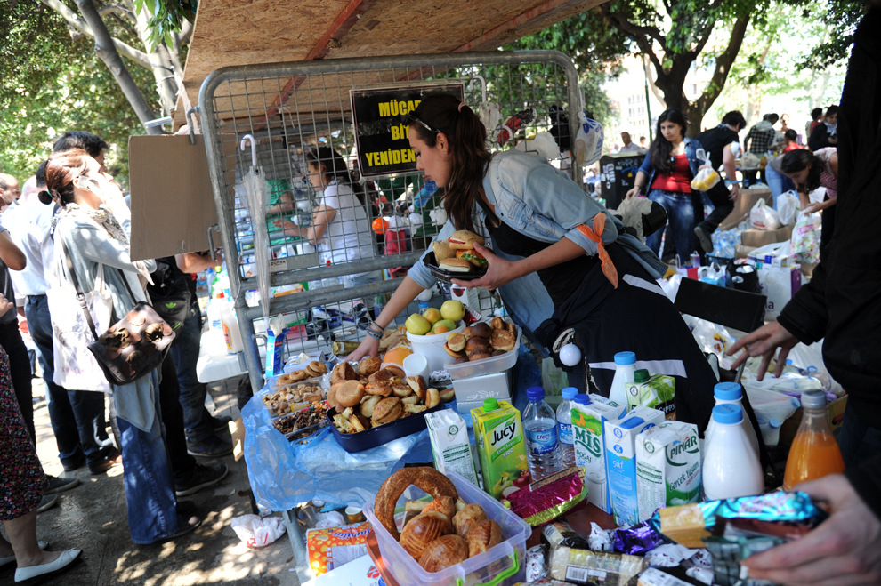 The 'kitchen' stall that offered the community-donated food and drink. (Photo courtesy of Tumblr)