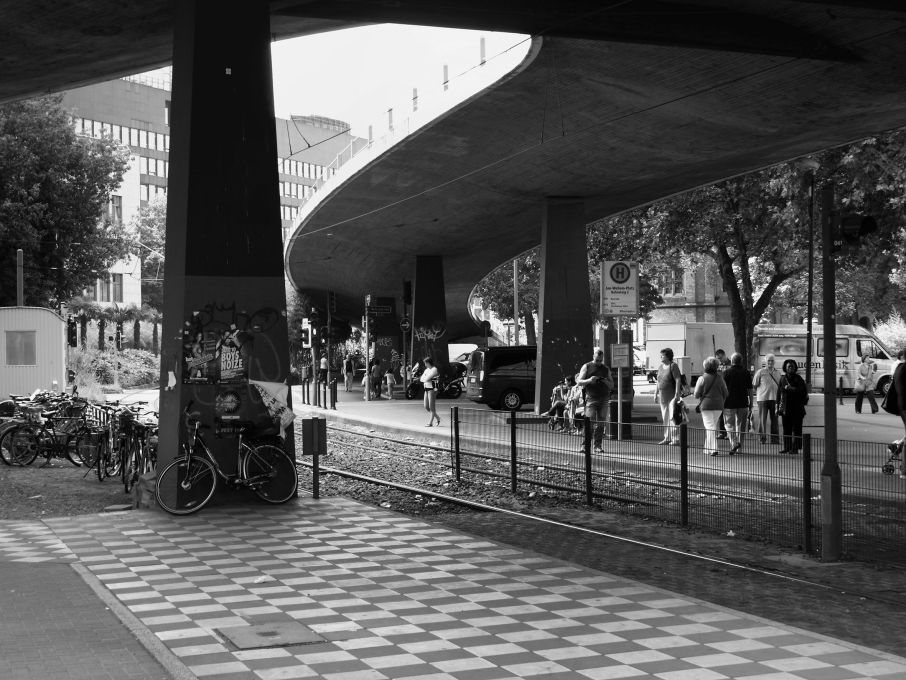 German photographer Arne Schmitt, born 1984, made his images of the&nbsp;urban spaces&nbsp;of Post-war Modernism in Germany entirely in black-and-white. Tausendf&uuml;ssler, D&uuml;sseldorf 2010.&nbsp;Photo: Arne Schmitt