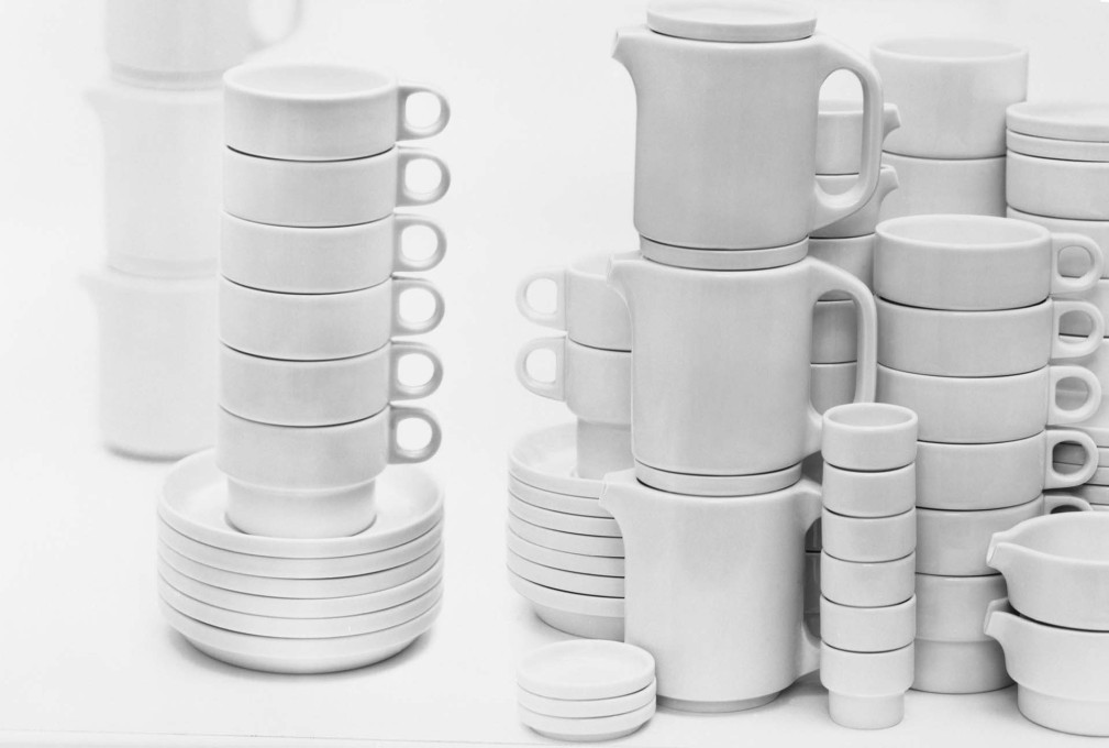 TC100 tableware for large-scale kitchens , Nick Roericht, 1959. (Image: Rosenthal &copy; HfG-Archiv Ulm)