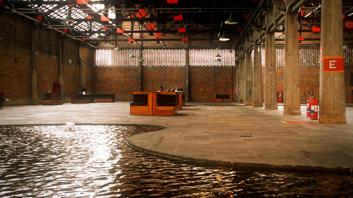 Film still from &ldquo;Lina Bo Bardi: Together&rdquo; about the SESC Pomp&eacute;ia in S&atilde;o Paulo. (Credit: Tapio Snellman)