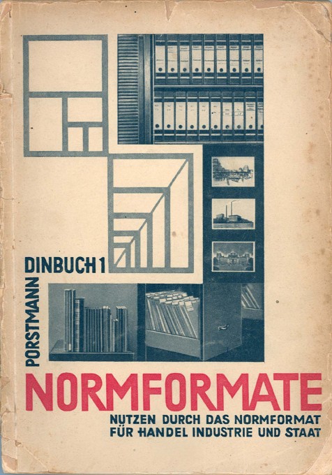 NORMFORMATE DINBUCH 1 poster, Walter Porstmann, 1922, German Institute for Standardisation Berlin. (Image &copy; DIN e.V., Berlin)